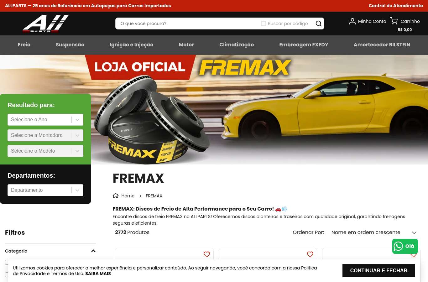 Vitrine de categoria