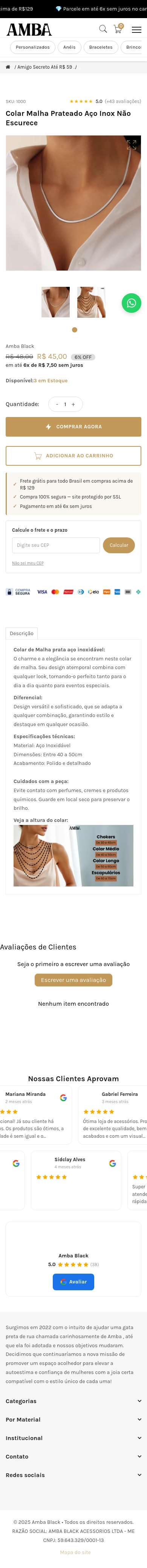 Página de produto · mobile (390px)