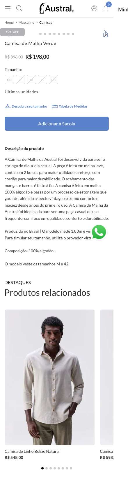 Página de produto · mobile (390px)