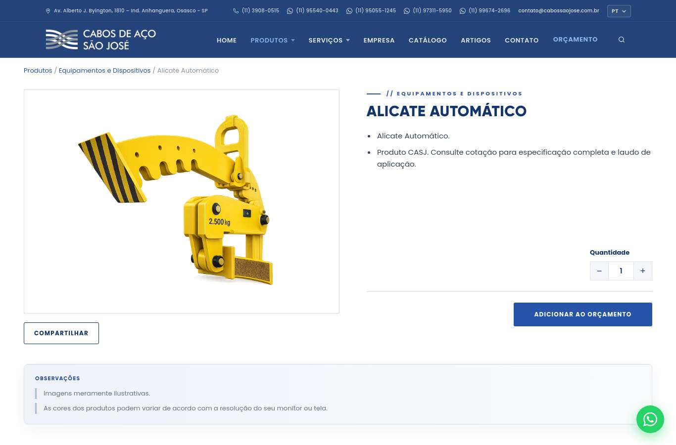 Página de produto