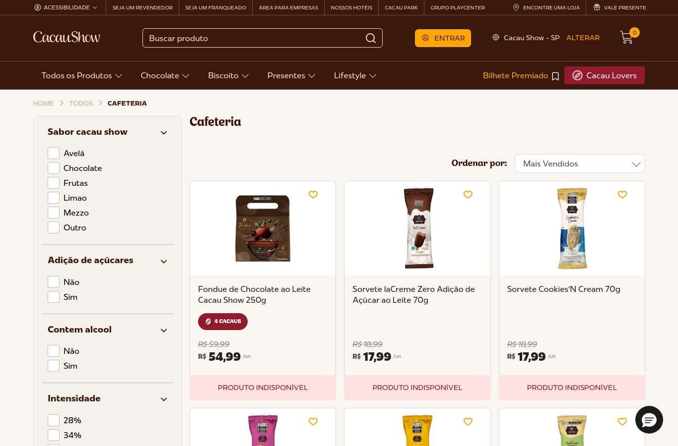 Vitrine de categoria