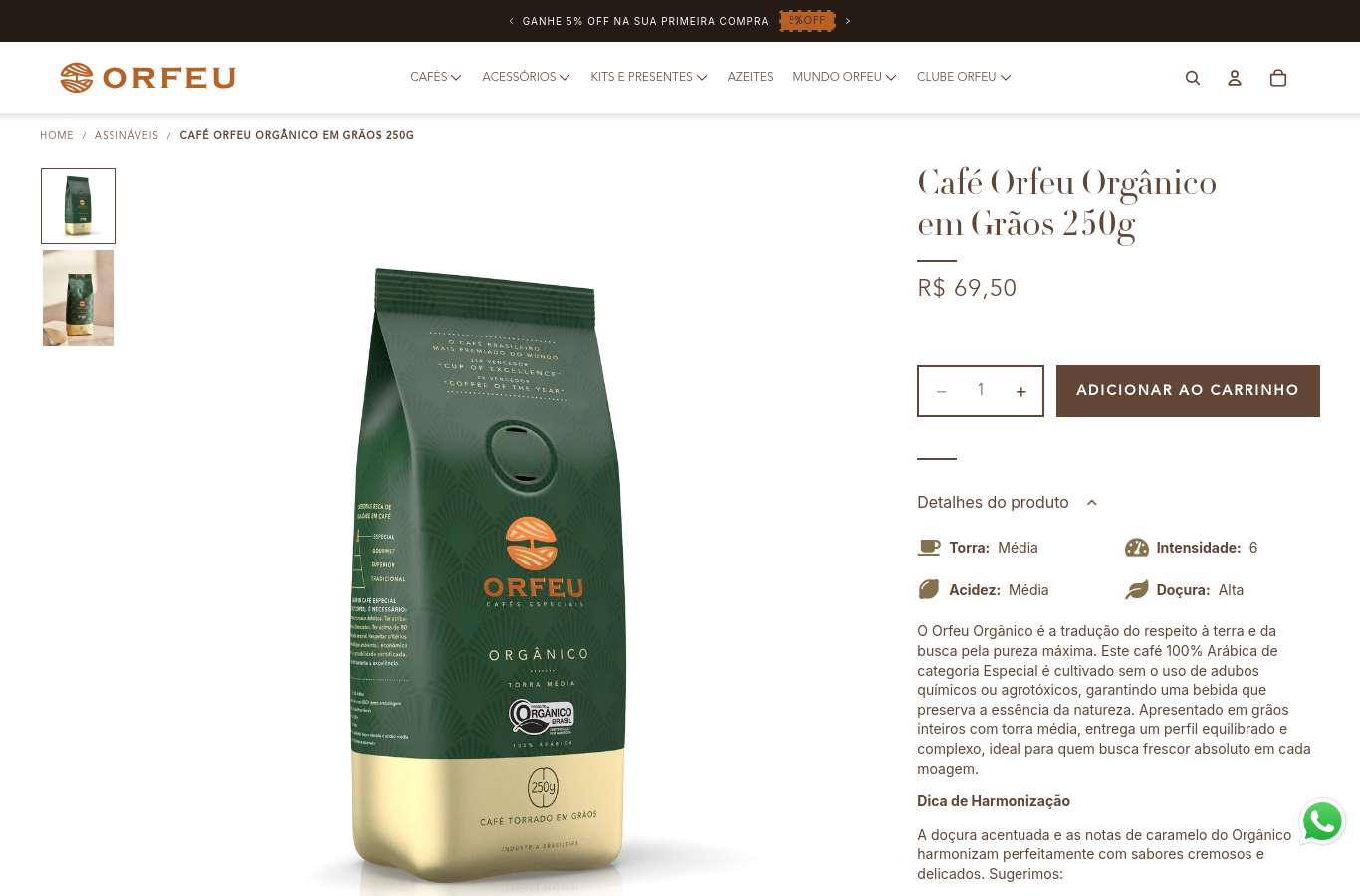 Página de produto
