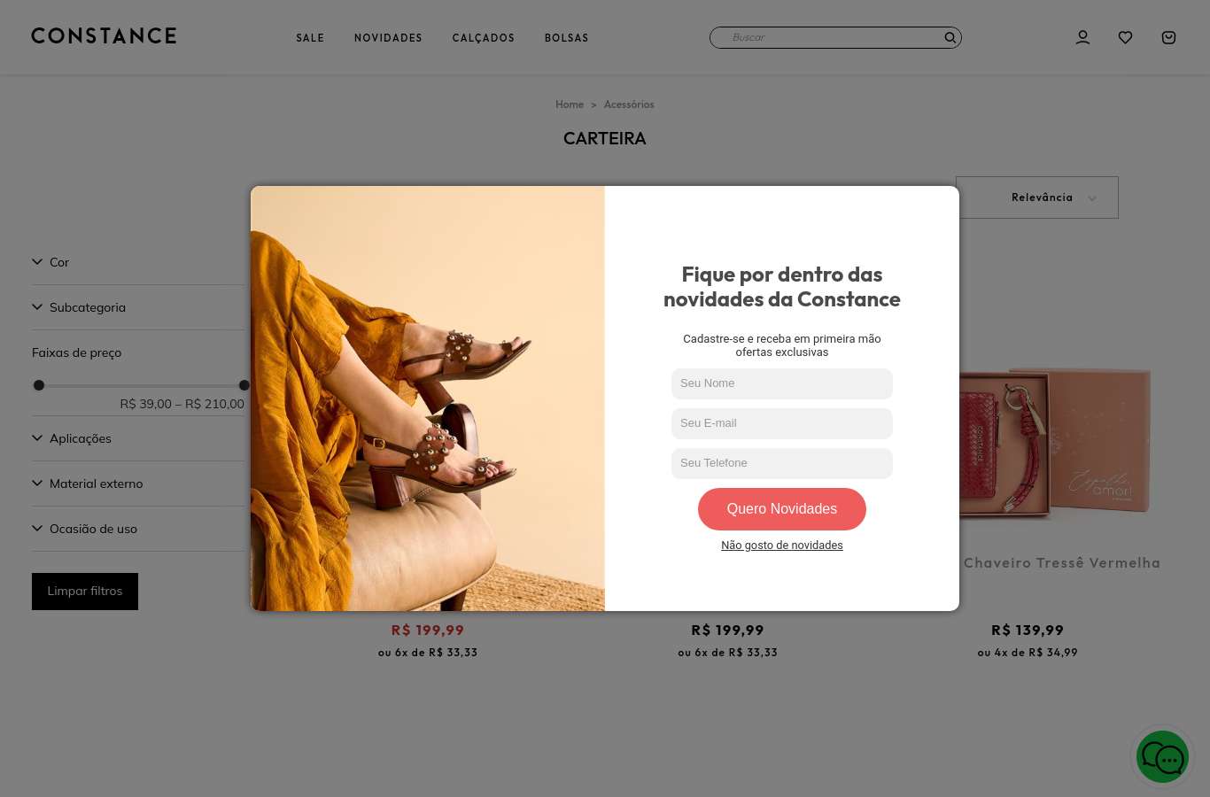 Vitrine de categoria