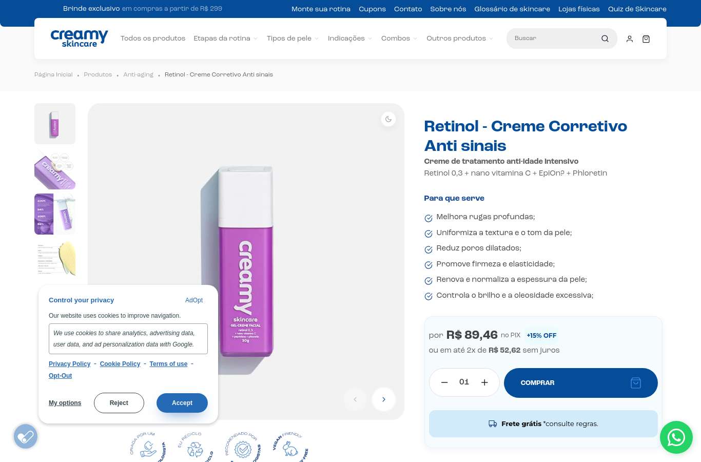 Página de produto