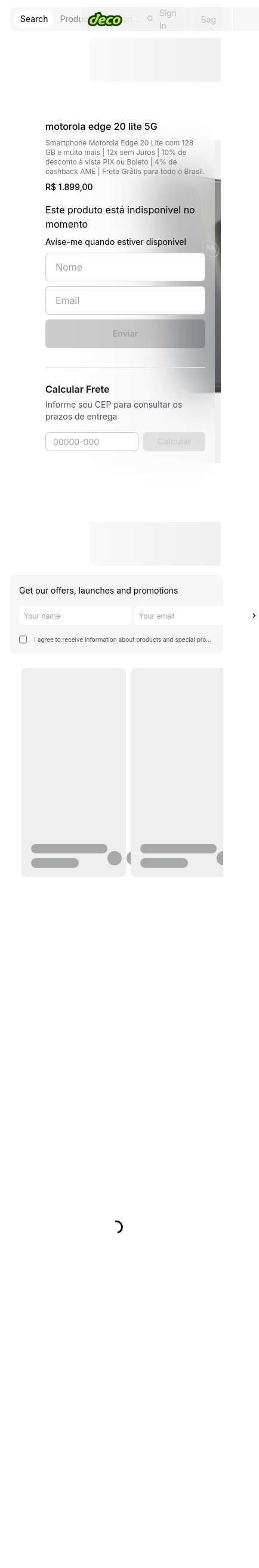 Página de produto · mobile (390px)