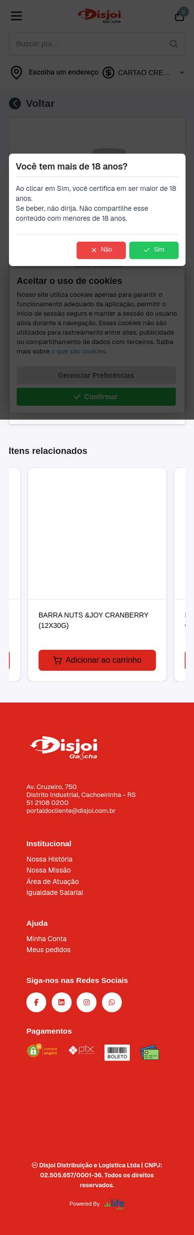 Página de produto · mobile (390px)