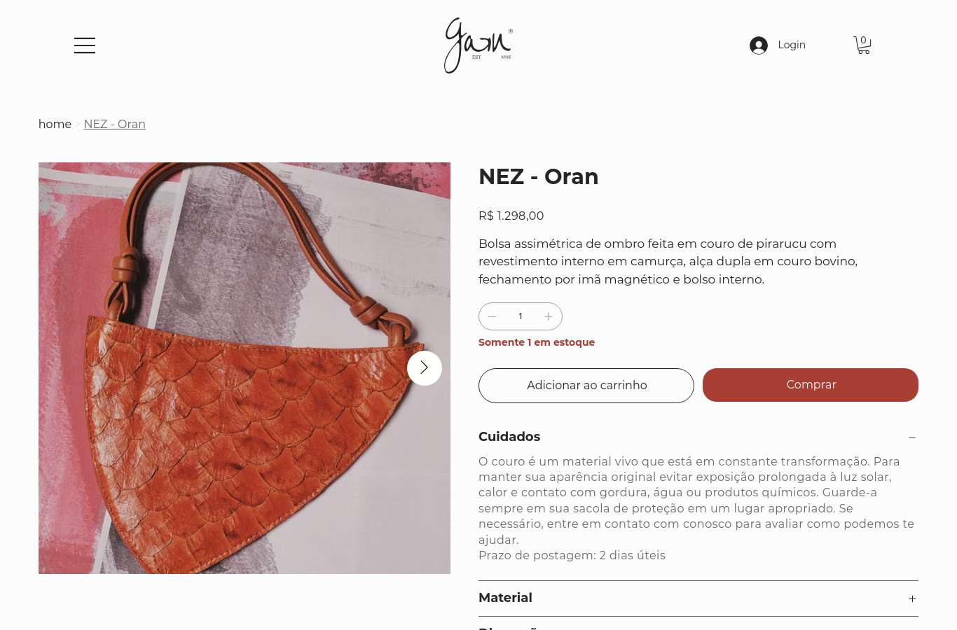 Página de produto