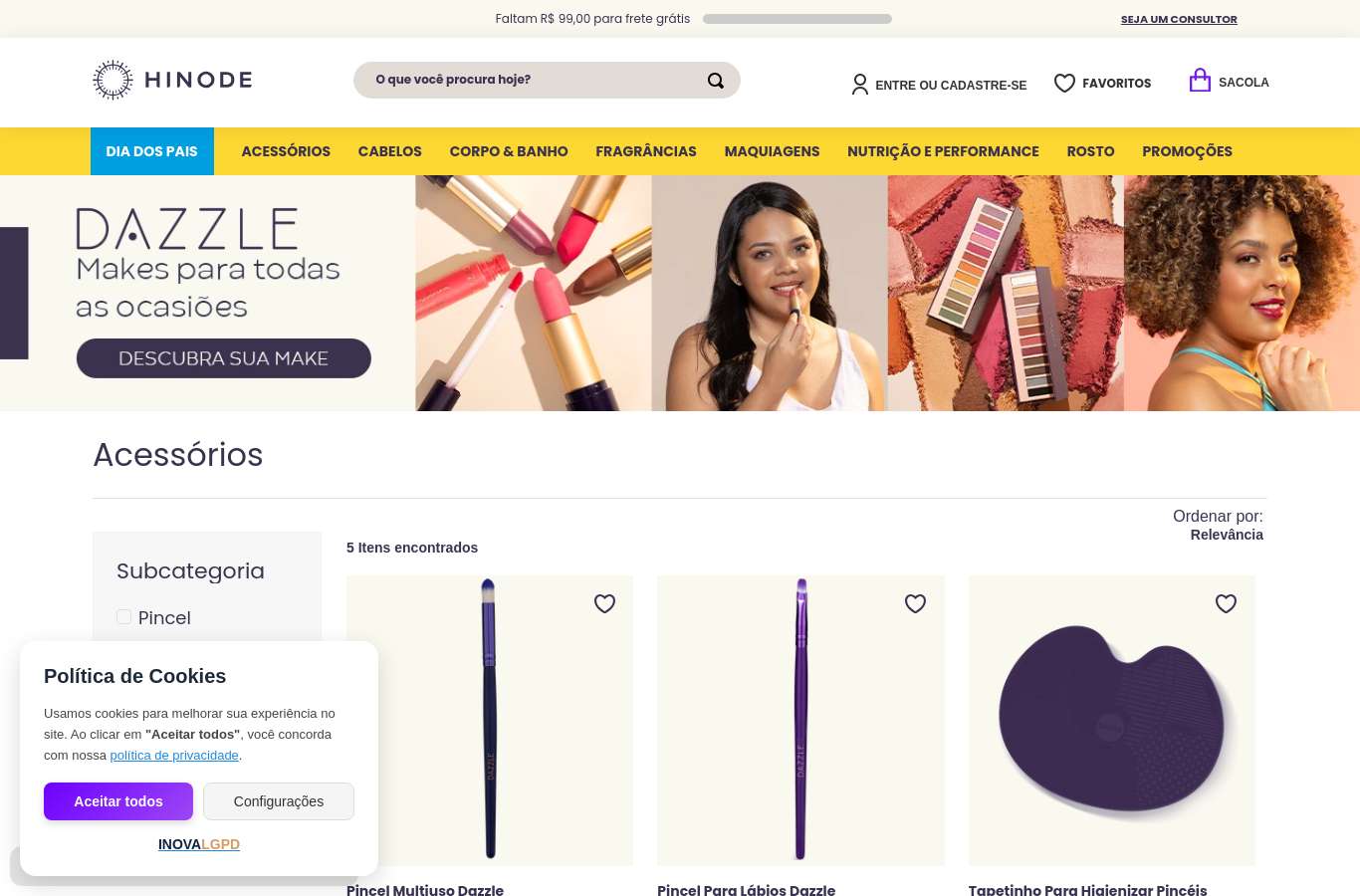 Vitrine de categoria