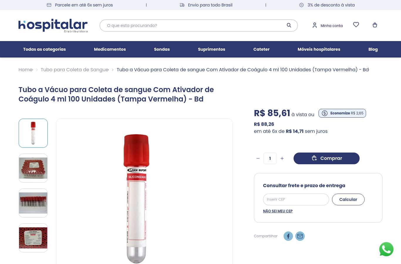 Página de produto