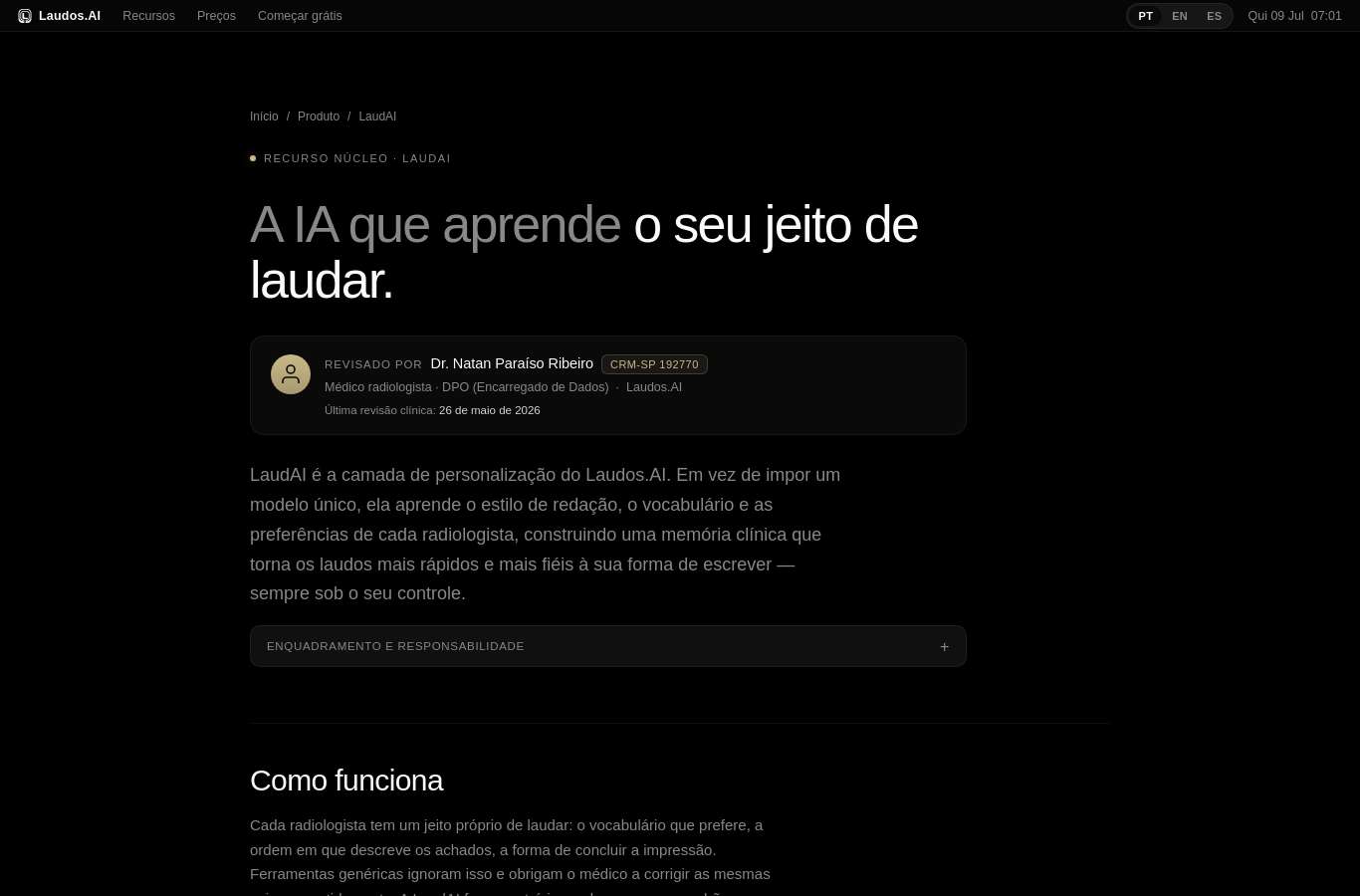 Página de produto