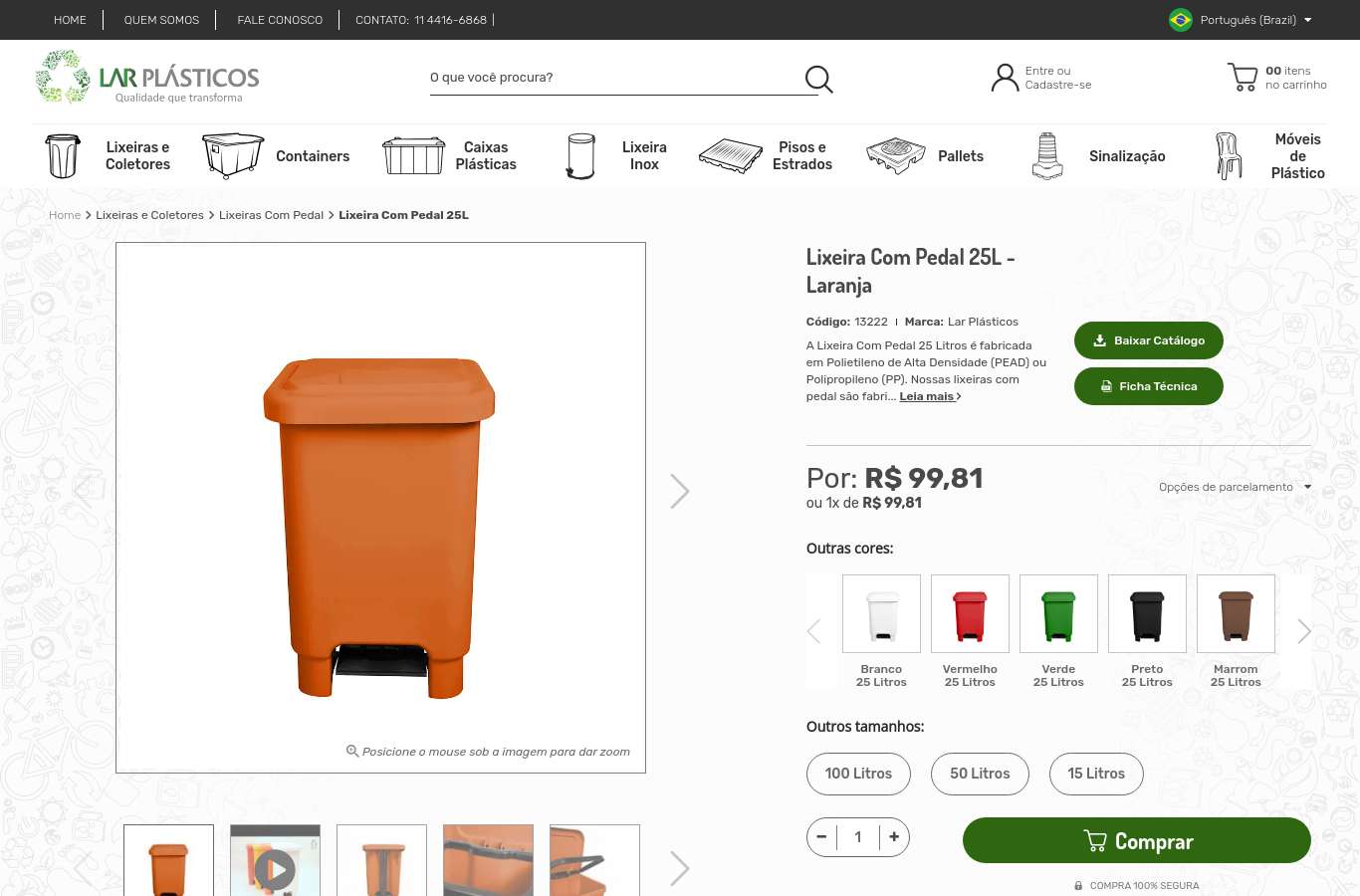Página de produto