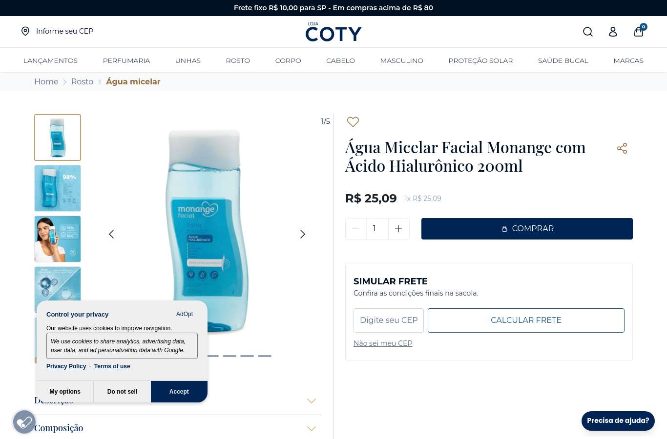 Página de produto