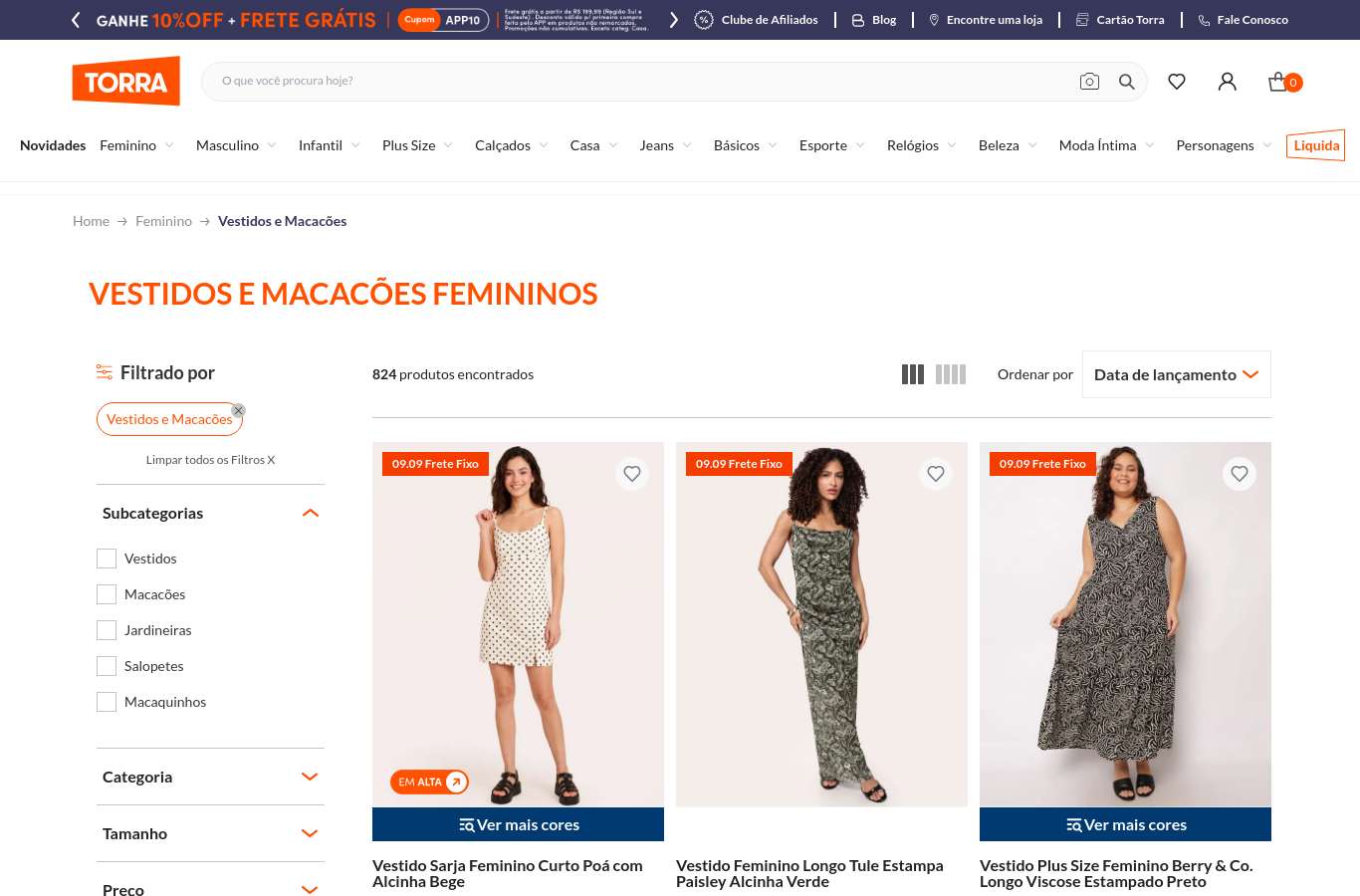 Vitrine de categoria