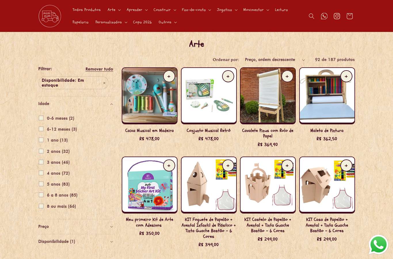 Vitrine de categoria
