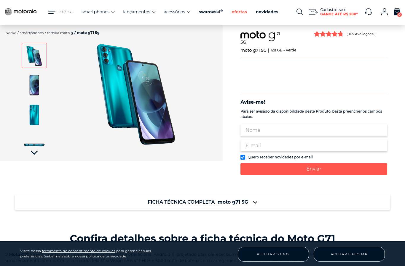 Página de produto