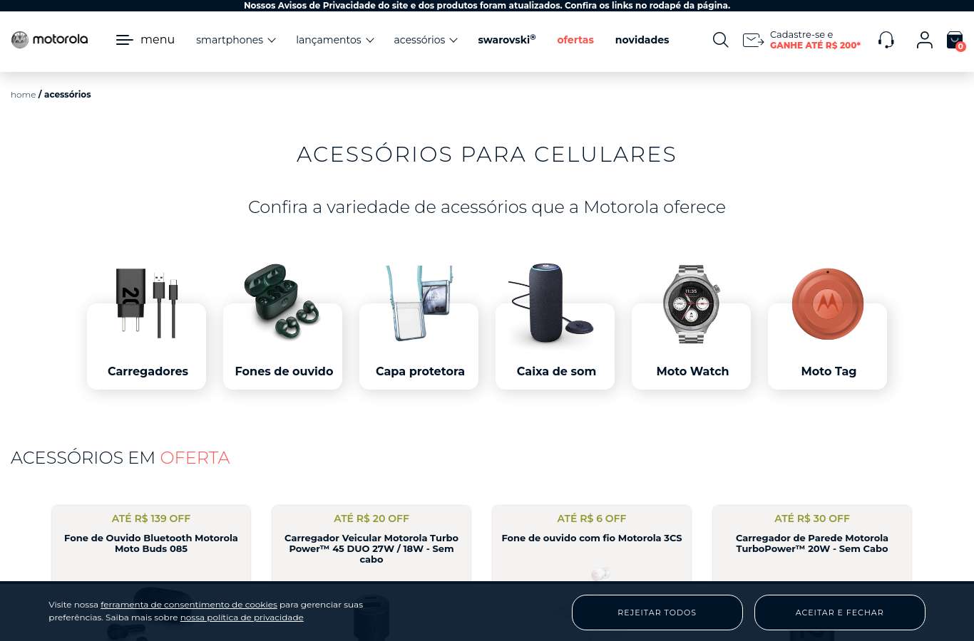 Vitrine de categoria
