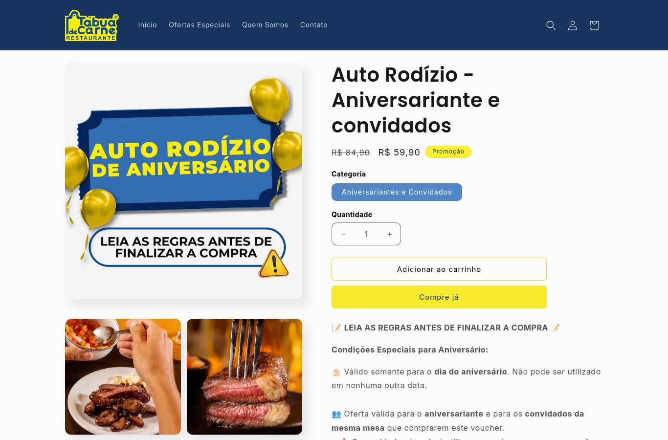 Página de produto