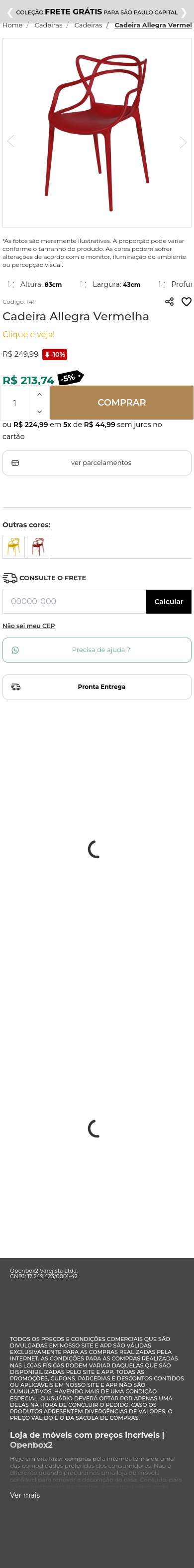 Página de produto · mobile (390px)