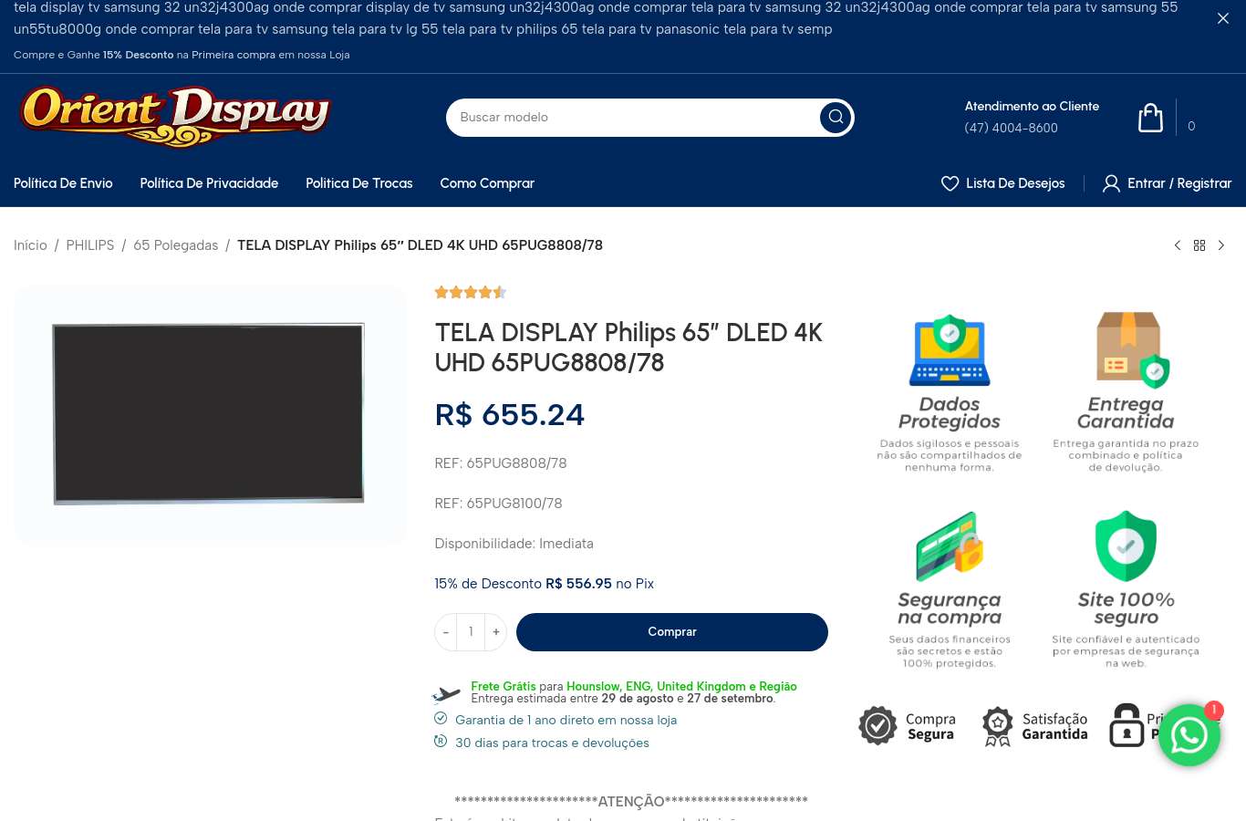 Página de produto