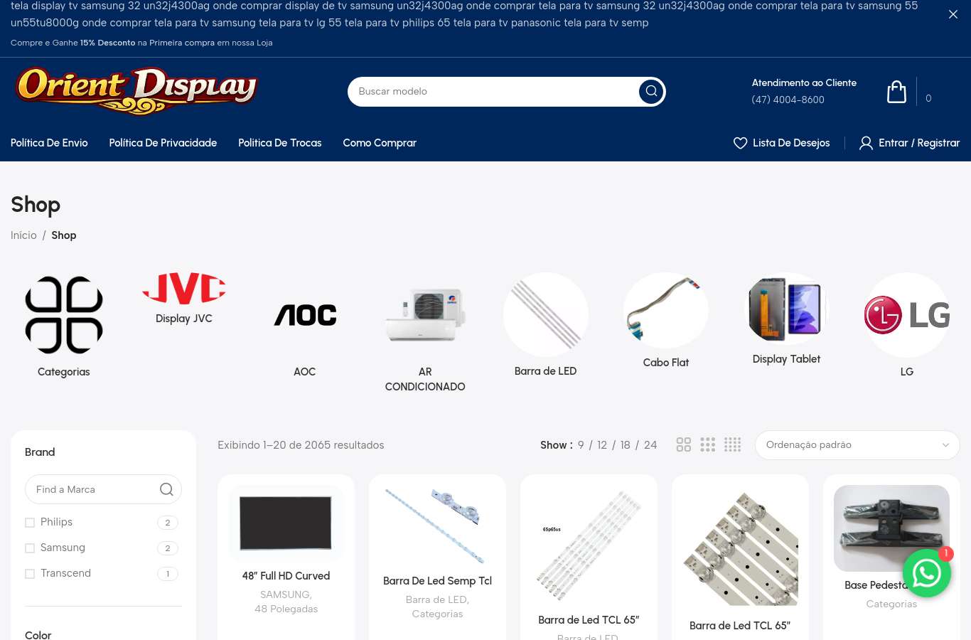 Vitrine de categoria