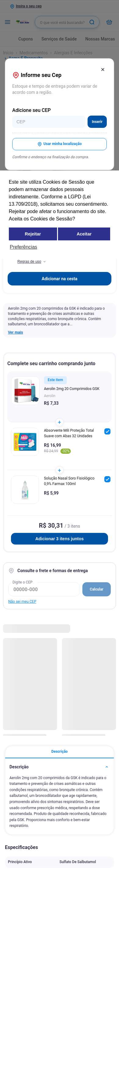 Página de produto · mobile (390px)