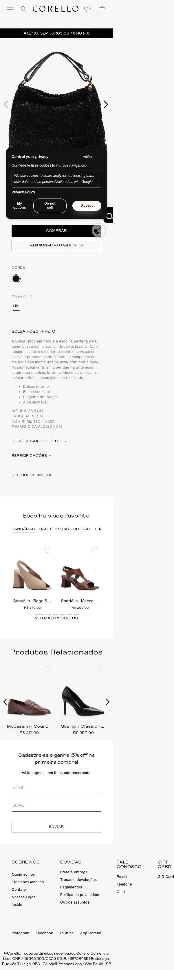 Página de produto · mobile (390px)