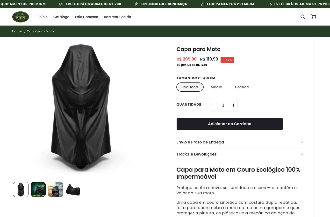 Página de produto