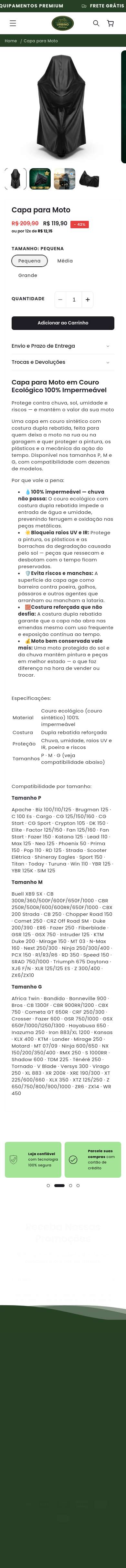 Página de produto · mobile (390px)