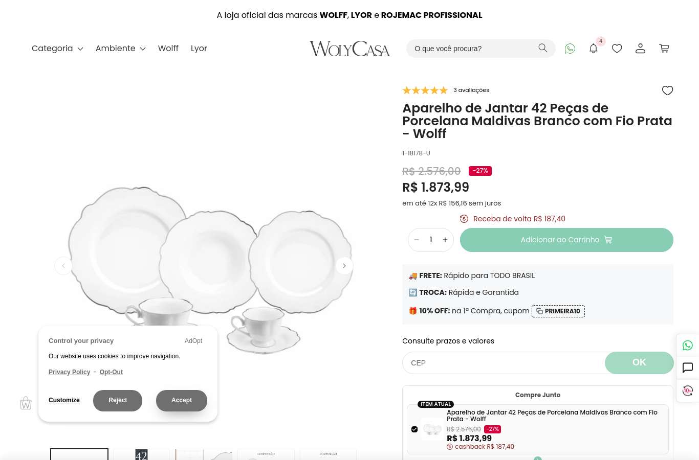Página de produto